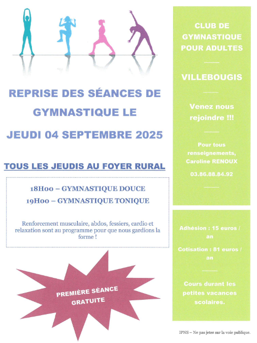 2025 Club de Gymnatique de Villebougis